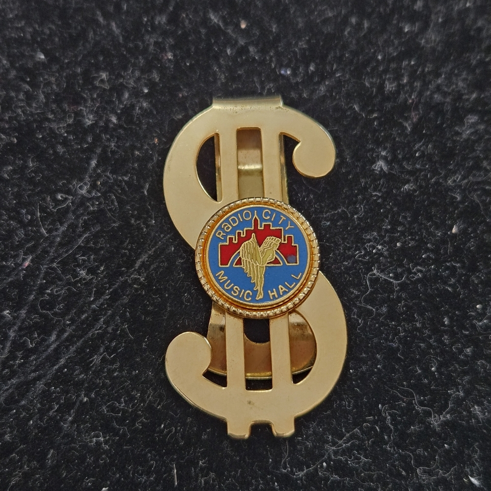Radio City Music Hall Vintage Gold‎ Tone Money Clip